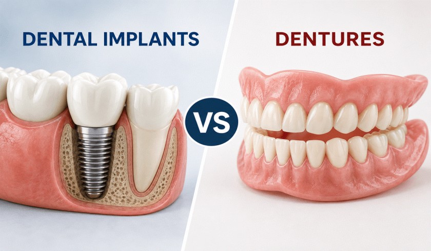 Dental Implants vs Dentures: Which Tooth Replacement Option is Right for You?